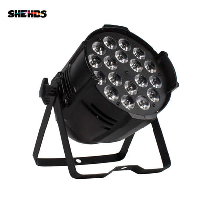 SHEHDS New Version LED 18x18W RGBWA+UV 6in1 Par Light Big Aluminum Alloy
