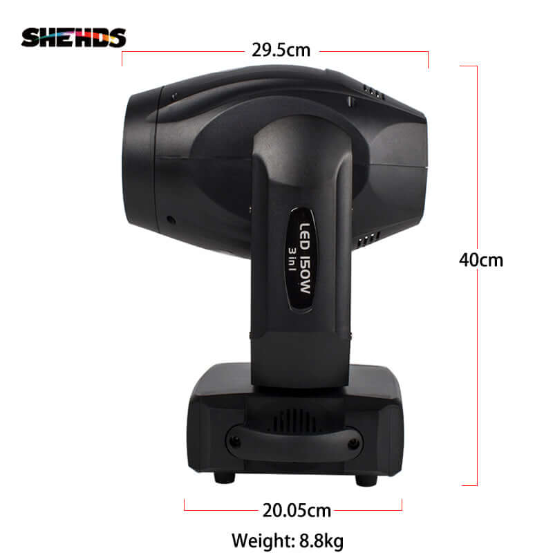 SHEHDS Hybrid LED 150W Beam & Spot & Zoom 3in1 Moving Head Light
