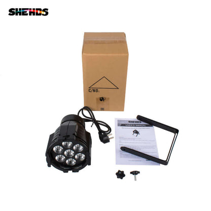 SHEHDS 7x18W Mini LED Par Light 6in1 RGBWA+UV Aluminum Alloy