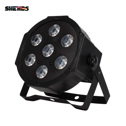 SHEHDS 7x18W LED Par Light Silent Slim RGBWA+UV Stage Lighting