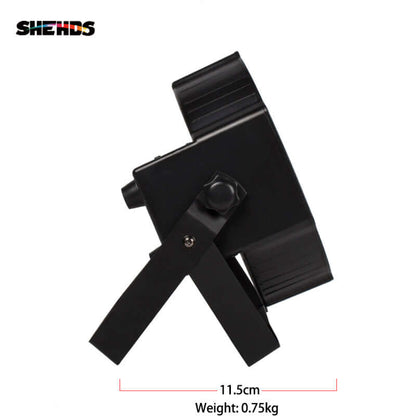 SHEHDS 7x18W LED Par Light Silent Slim RGBWA+UV Stage Lighting