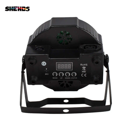 SHEHDS 7x18W LED Par Light Silent Slim RGBWA+UV Stage Lighting