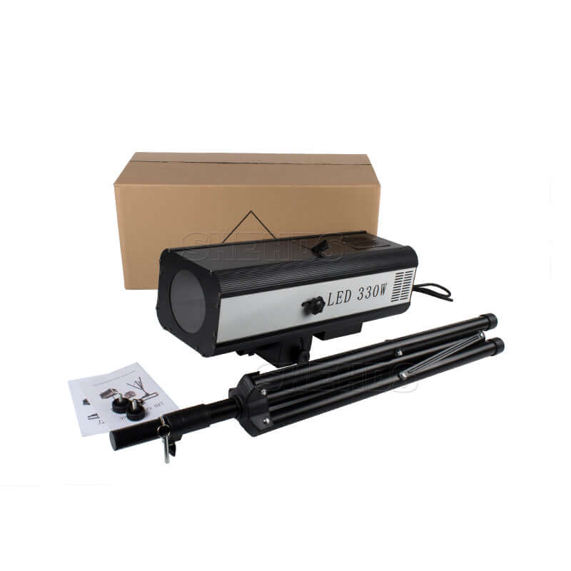 SHEHDS 330W LED Follow Spotlight with Flight Case