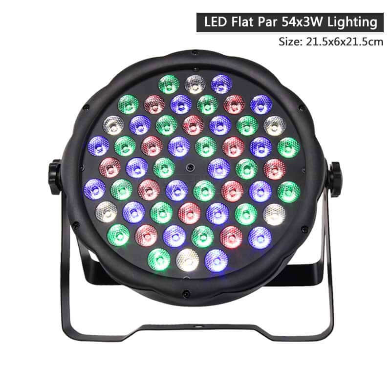 SHEHDS 54x3W RGBW Silent Slim LED Par Color Mixing Wash Light