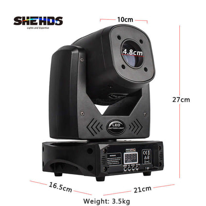 SHEHDS 80W LED Spotlight With 3-Prism Gobo Light