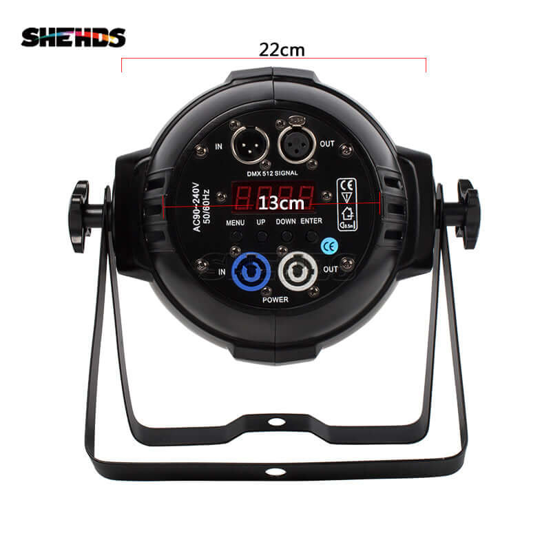 SHEHDS 200W COB Blinder LED Par RGBWA+UV 6in1 Barndoors