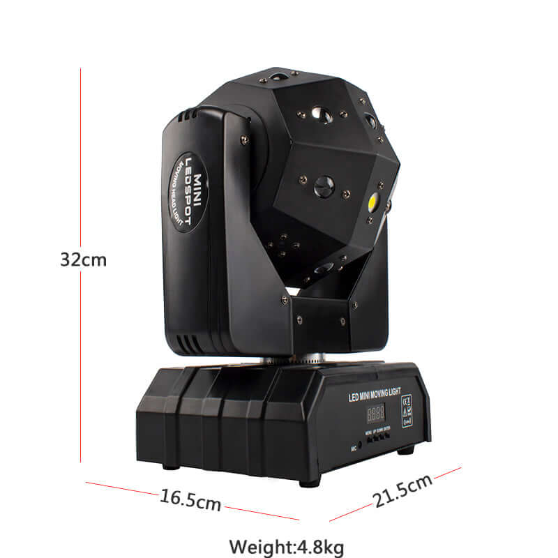 SHEHDS 16X3W LED Football Beam & Laser & Strobe 3in1 Moving head light With Red & Green Laser