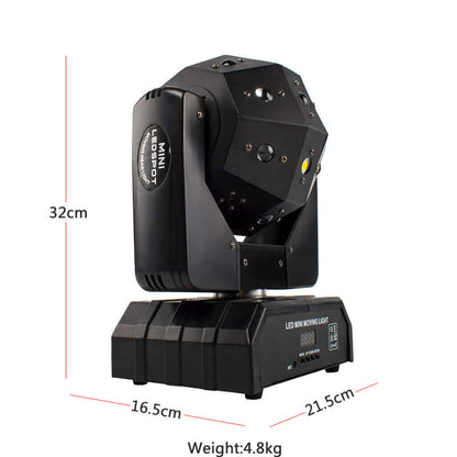 SHEHDS 16X3W LED Football Beam & Laser & Strobe 3in1 Moving head light With Red & Green Laser