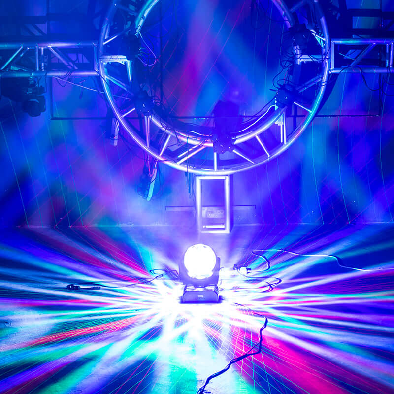 SHEHDS 16X3W LED Football Beam & Laser & Strobe 3in1 Moving head light With Red & Green Laser