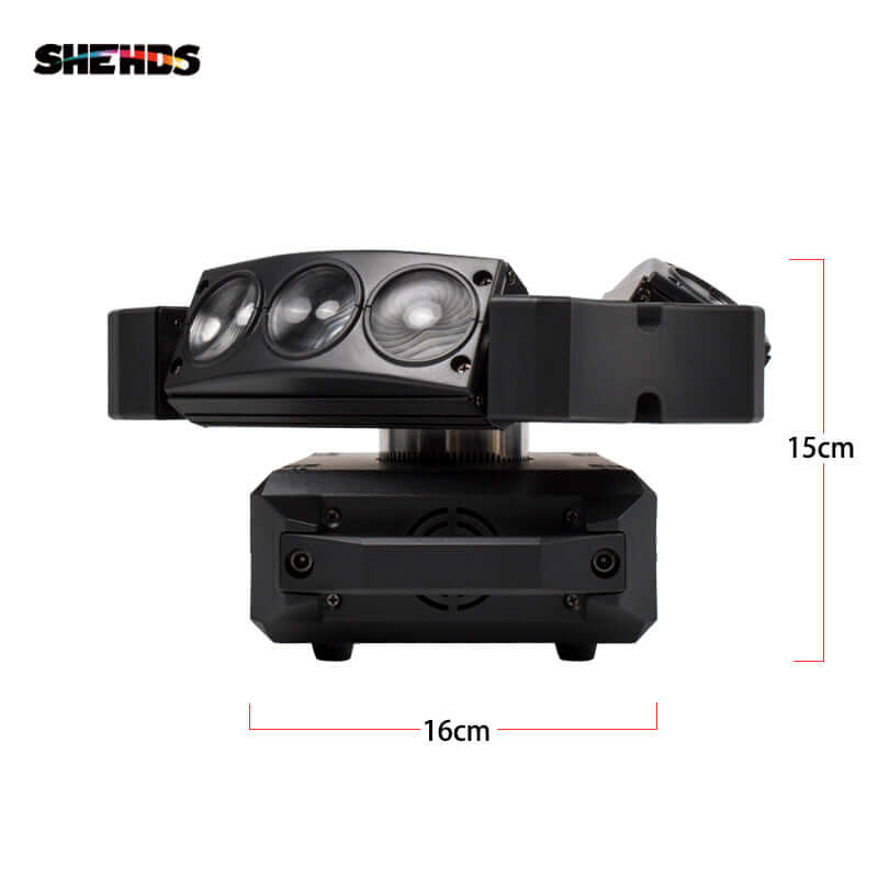 SHEHDS Mini LED Beam Spider 9x10W RGBW Moving Head Light