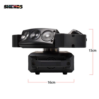 SHEHDS Mini LED Beam Spider 9x10W RGBW Moving Head Light