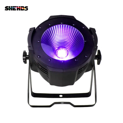 SHEHDS 200W COB Blinder LED Par RGBWA+UV 6in1 Barndoors