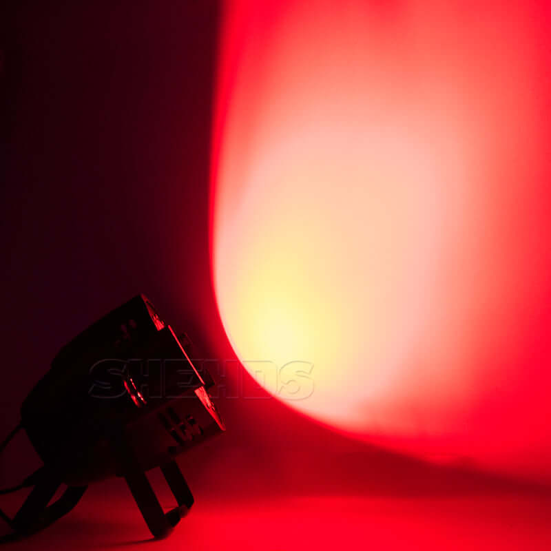 SHEHDS 200W COB Blinder LED Par RGBWA+UV 6in1 Barndoors