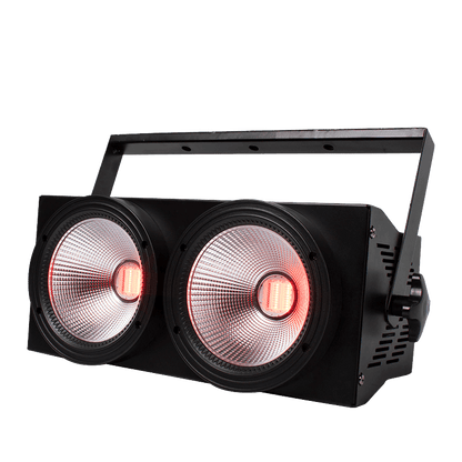 SHEHDS COB Blinder 2Eyes LED 2x100W RGBWA+UV 6in1 Par Light