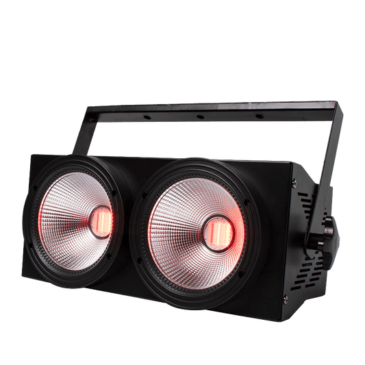 SHEHDS COB Blinder 2Eyes LED 2x100W RGBWA+UV 6in1 Par Light