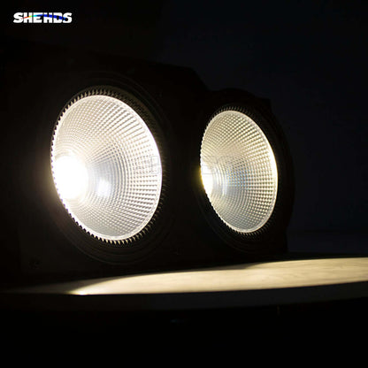 SHEHDS Blinder LED COB Light 2 Eyes 200W Cool & Warm White