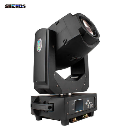 SHEHDS 200W LED Gobo Moving Head Light – 6/18 DMX Channels, Multi-Color Rotating Patterns