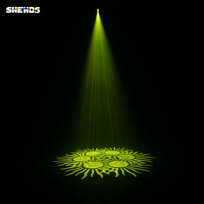 SHEHDS LED 100W 6-Prism Gobo Moving Head Light With LED Ring & LCD Display