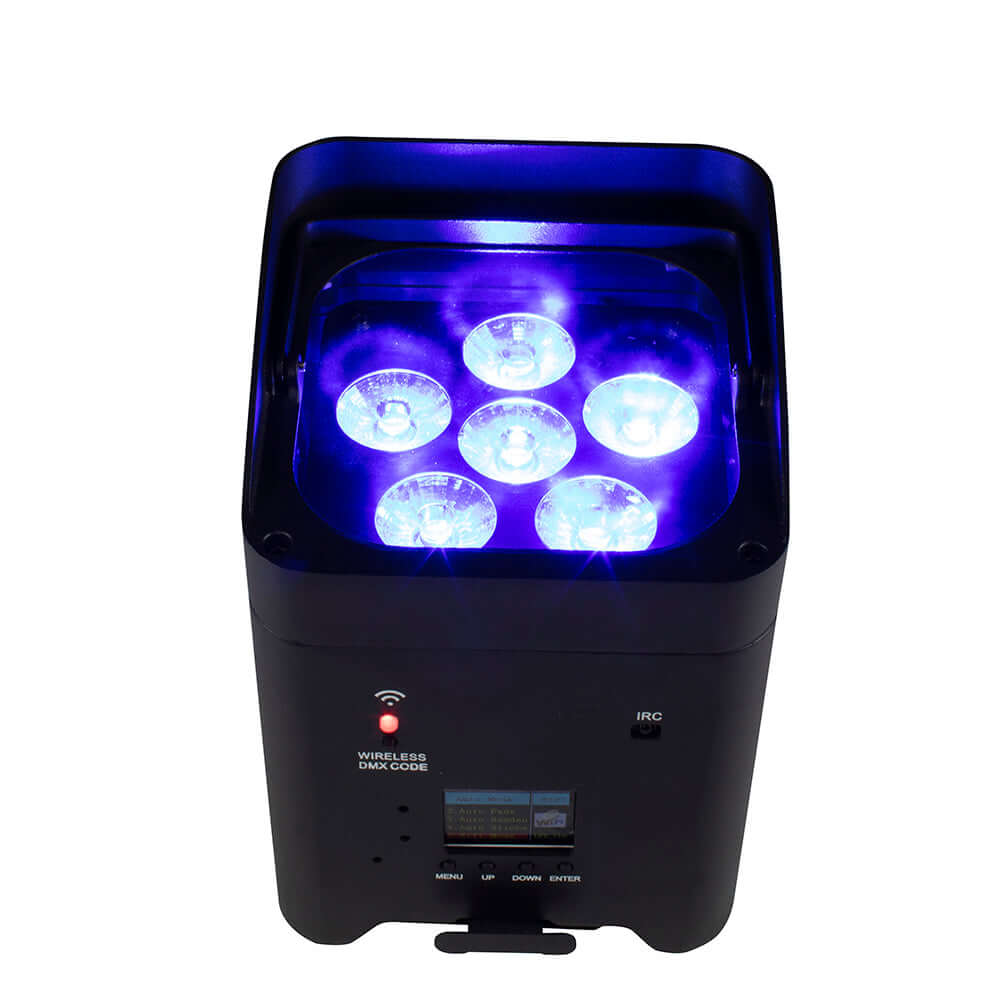 SHEHDS Wireless Battery LED Uplight Par Light 6x18W 6in1 RGBAW+UV With Remote Control