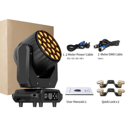 JMS WEBB  LED Bee Eye 19x20W & 19x40W RGBW Wash Moving Head Light