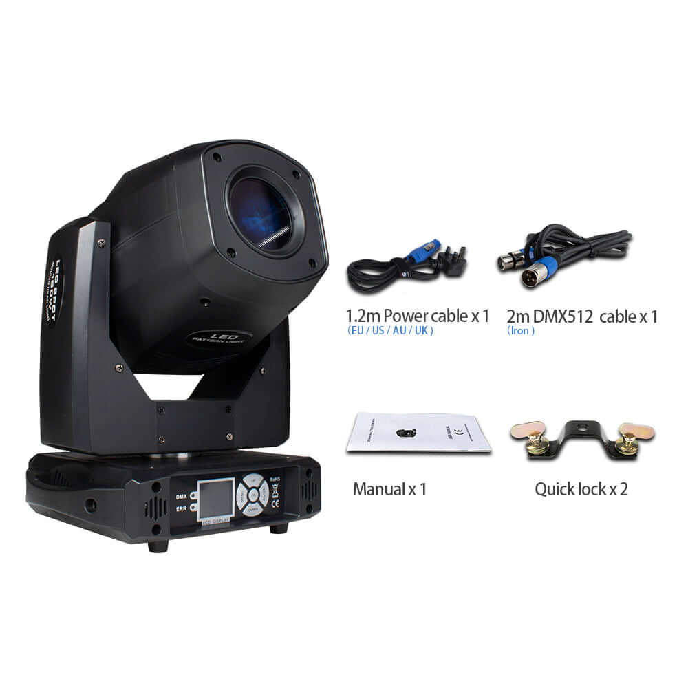 SHEHDS 160W 3in1 LED Beam & Spot & Zoom Moving Head Light