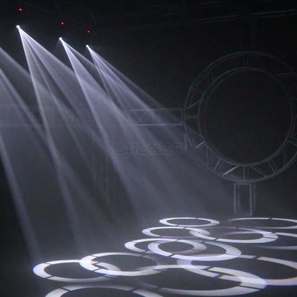SHEHDS 80W LED Spotlight With 3-Prism Gobo Light