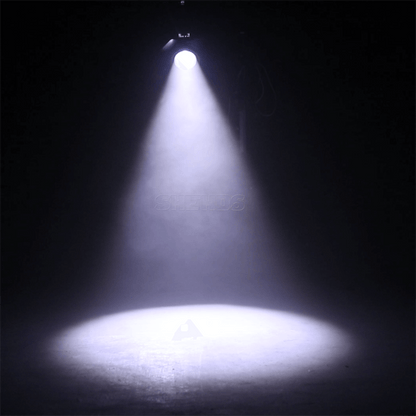 SHEHDS 200W Dual Color COB Zoom Par Light with Barndoors, Warm & Cool White, DMX512 Stage Light