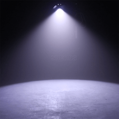 SHEHDS 200W Dual Color COB Zoom Par Light with Barndoors, Warm & Cool White, DMX512 Stage Light