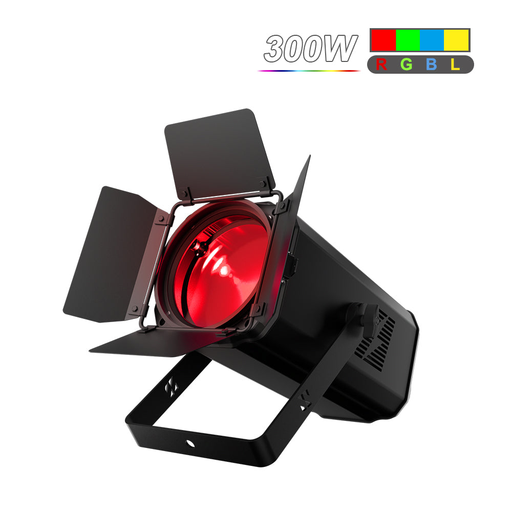 SHEHDS App Control 200W/300W COB Par Light with Barndoor Spot Zoom Stage Light
