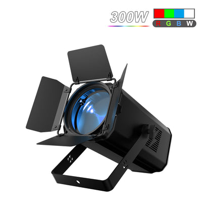 SHEHDS App Control 200W/300W COB Par Light with Barndoor Spot Zoom Stage Light