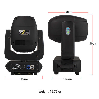 SHEHDS LED 230W Spot Zoom Moving Head Light with GOBO, Color Plate