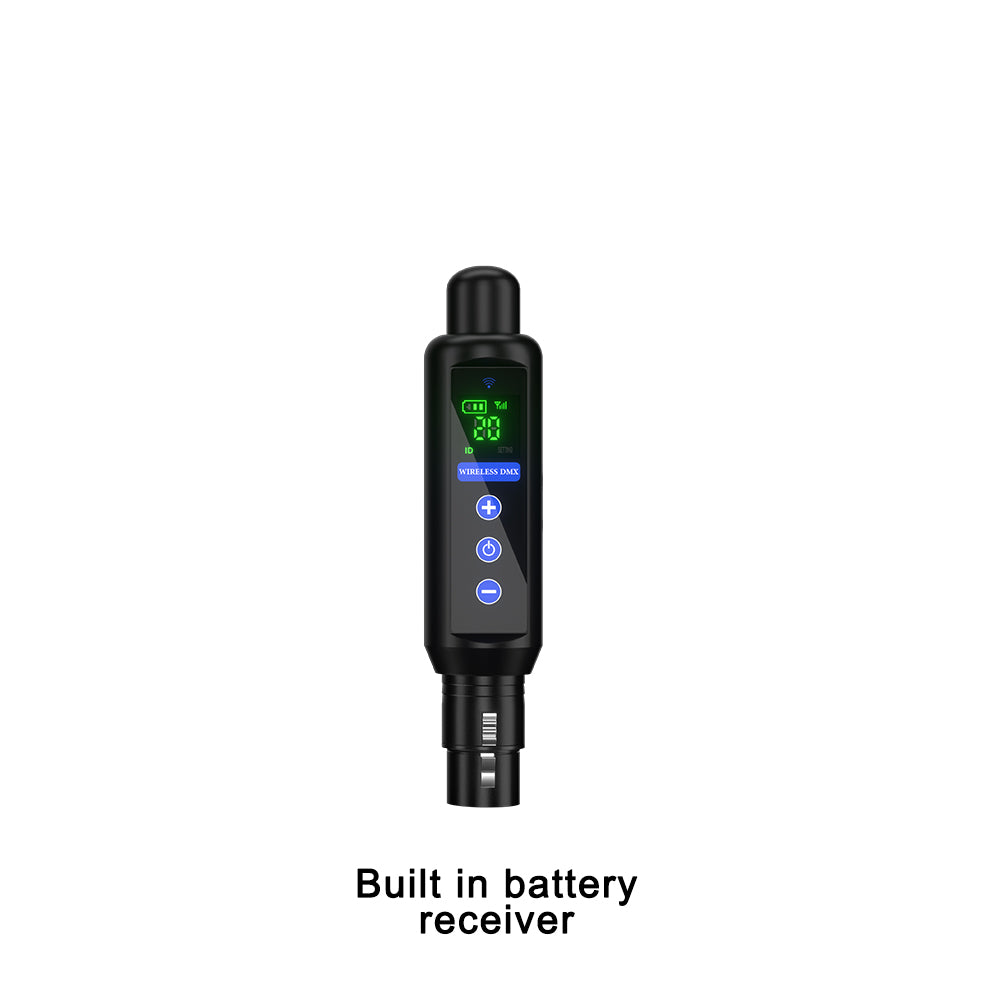 Wireless  DMX 512 Transmitter & Receiver 2.4G Battery Receiver with OLED Touch For Stage Light
