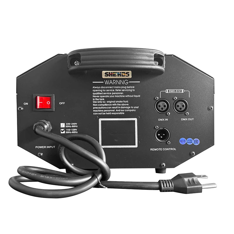 SHEHDS 3000W Smoke & Fog Machine With Remote, Wire & DMX512 Control