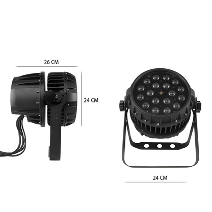 SHEHDS IP65 Waterproof LED Zoom Par Light 18x18W 6in1 RGBWA+UV