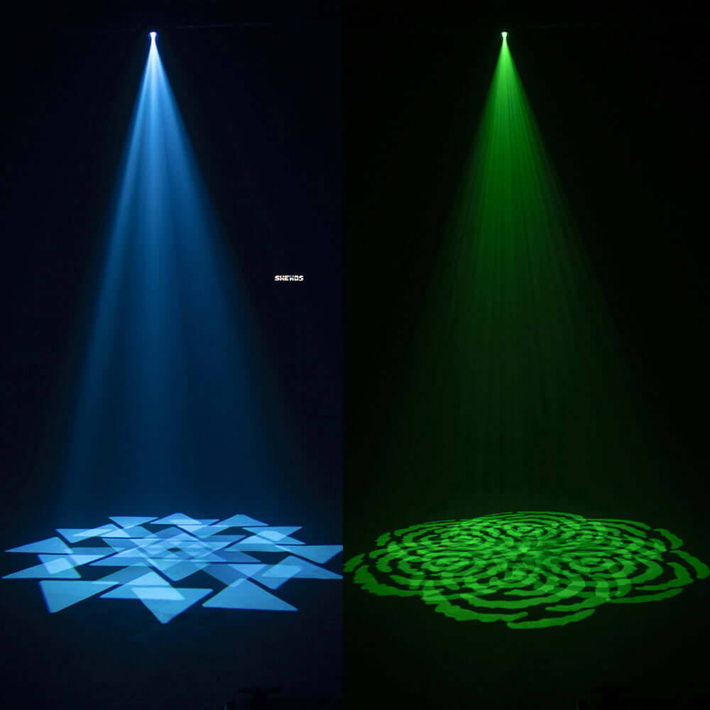 SHEHDS 100W Moving Head Gobo Spot Light 6 Prism with LCD Display