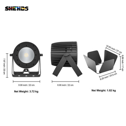 SHEHDS LED COB 200W RGBACL 6in1 Stage Light Aluminum Alloy With Voice Control