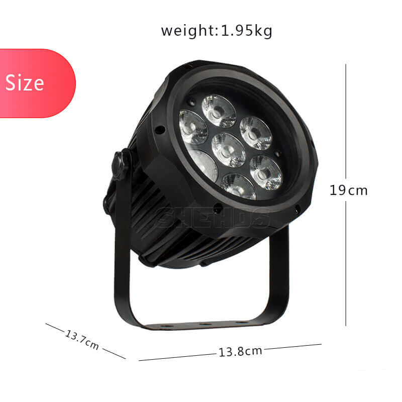 SHEHDS Waterproof LED Par Light 7x12W RGBW / 7x18 RGBWA+UV