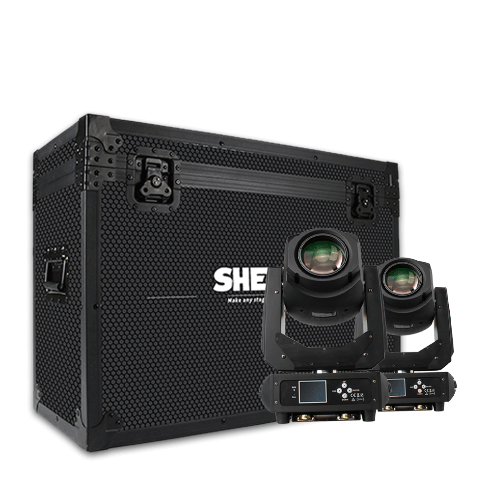 SHEHDS 200W LED Gobo Moving Head Light – 6/18 DMX Channels, Multi-Color Rotating Patterns
