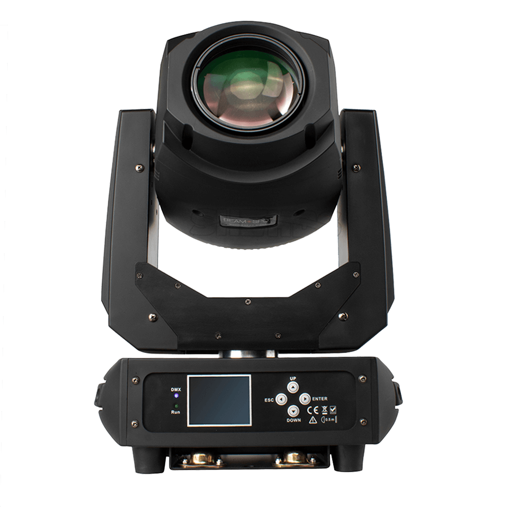 SHEHDS 200W LED Gobo Moving Head Light – 6/18 DMX Channels, Multi-Color Rotating Patterns