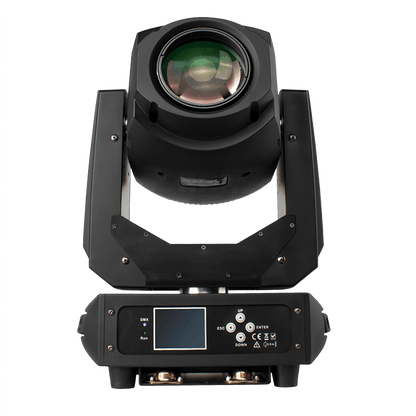 SHEHDS 200W LED Gobo Moving Head Light – 6/18 DMX Channels, Multi-Color Rotating Patterns