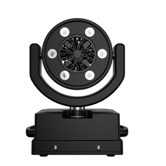 SHEHDS 100W Rechargeable Wireless Battery LED Rotating Bubble Machine with Remote Control for Wedding Live Stage