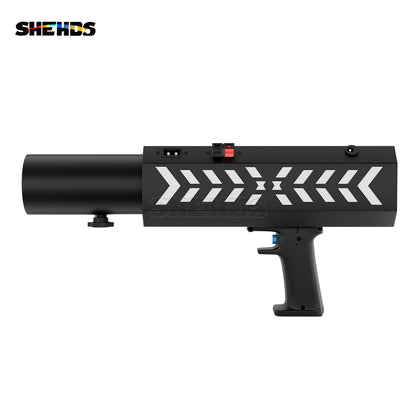 SHEHDS Rechargeable RGB Confetti Machine With High-strength Aluminum Alloy Body