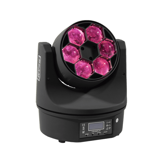 SHEHDS LED Bee Eye Beam & Wash 6x15W RGBW 4in1 Moving Head Light