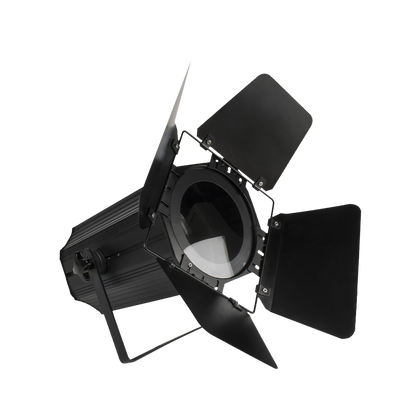 SHEHDS 200W Dual Color COB Zoom Par Light with Barndoors, Warm & Cool White, DMX512 Stage Light