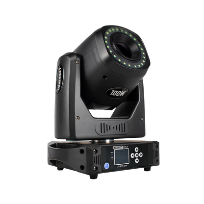 SHEHDS LED 100W 6-Prism Gobo Moving Head Light With LED Ring & LCD Display