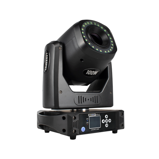 SHEHDS LED 100W 6-Prism Gobo Moving Head Light With LED Ring & LCD Display
