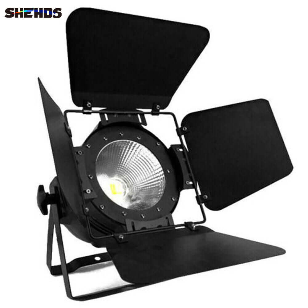 SHEHDS 200W COB LED Par Light Cool & Warm White Barndoors